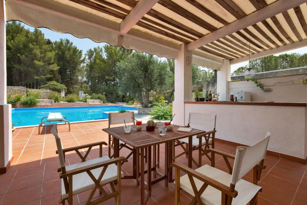 Bazén v ubytování Masseria Colosso by BarbarHouse nebo v jeho okolí