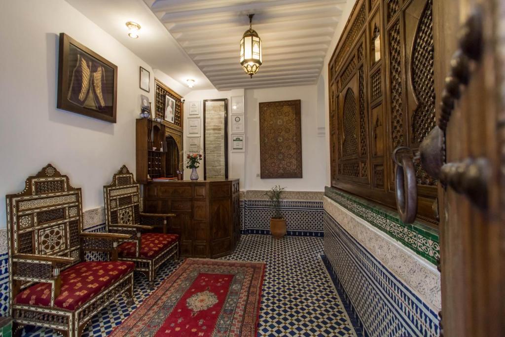 Posezení v ubytování Dar Fes Medina Ziat