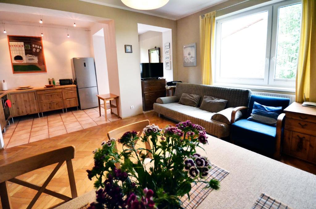 Χώρος καθιστικού στο Apartament Krych