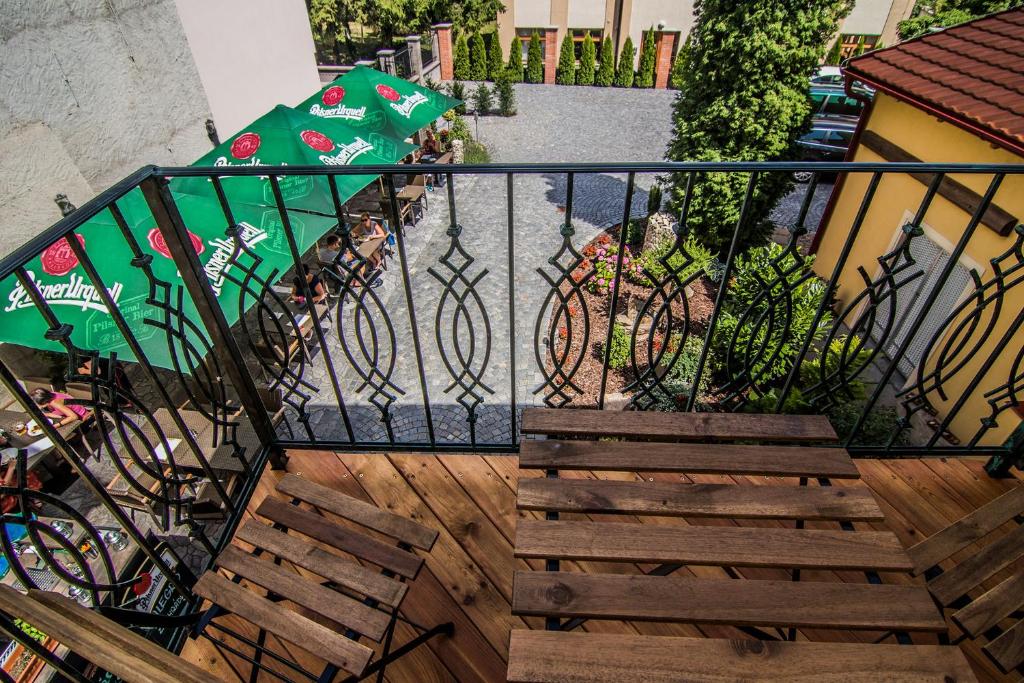 Balkón nebo terasa v ubytování Pension Viktorin