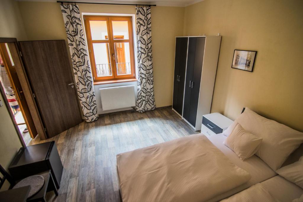 Postel nebo postele na pokoji v ubytování Pension Viktorin