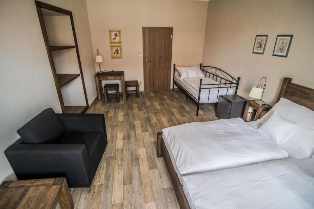Postel nebo postele na pokoji v ubytování Pension Viktorin