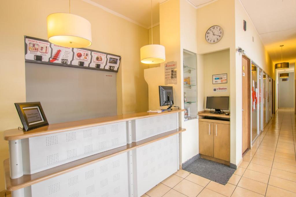 Kuchyň nebo kuchyňský kout v ubytování Hotel Mateos 1215