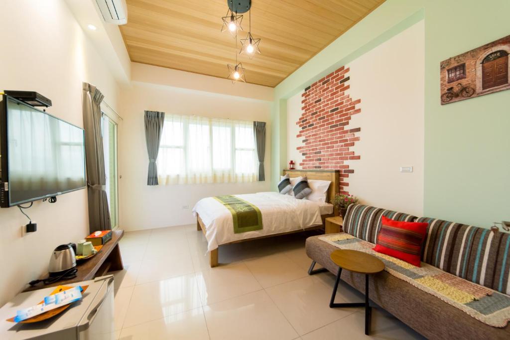 Postel nebo postele na pokoji v ubytování Fruit B&B
