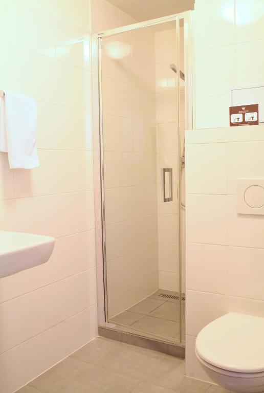 Koupelna v ubytování Hotel Baltaci U Náhonu