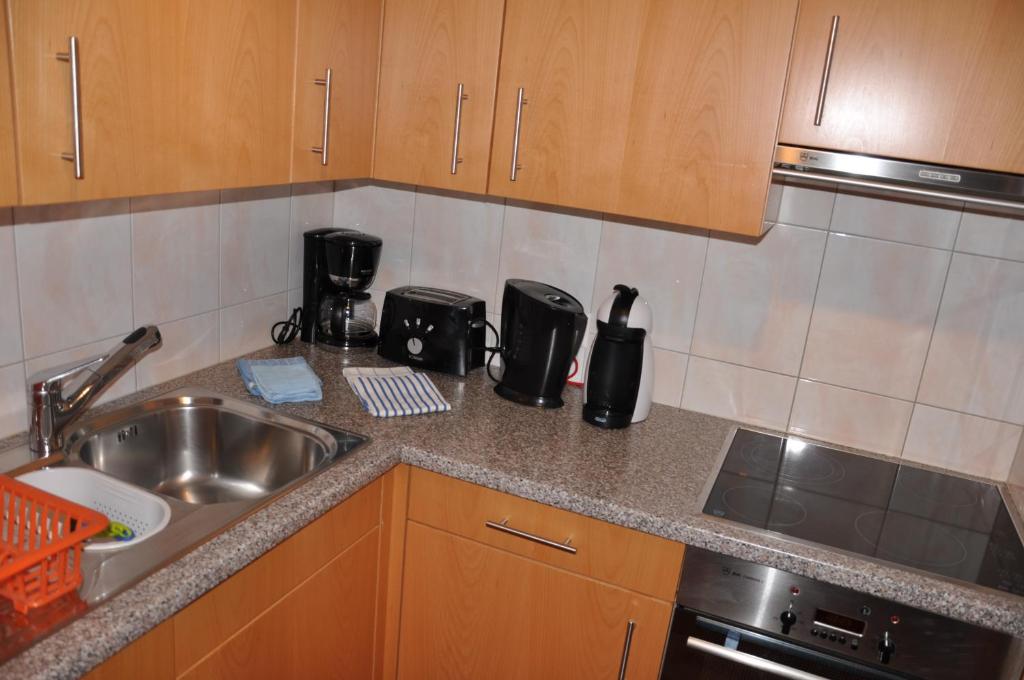 Kuchyň nebo kuchyňský kout v ubytování Haus Viktoria A