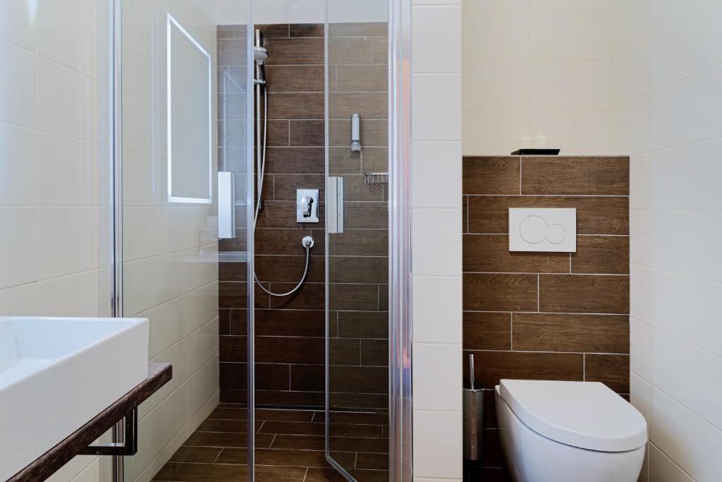 Koupelna v ubytování Hotel Pavlov