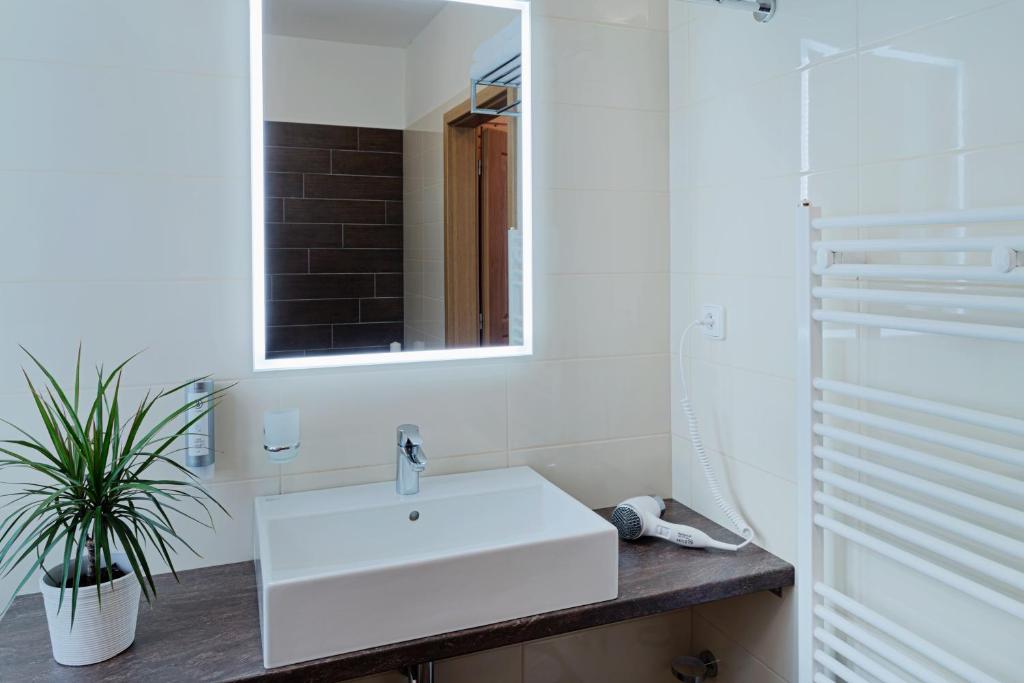 Koupelna v ubytování Hotel Pavlov