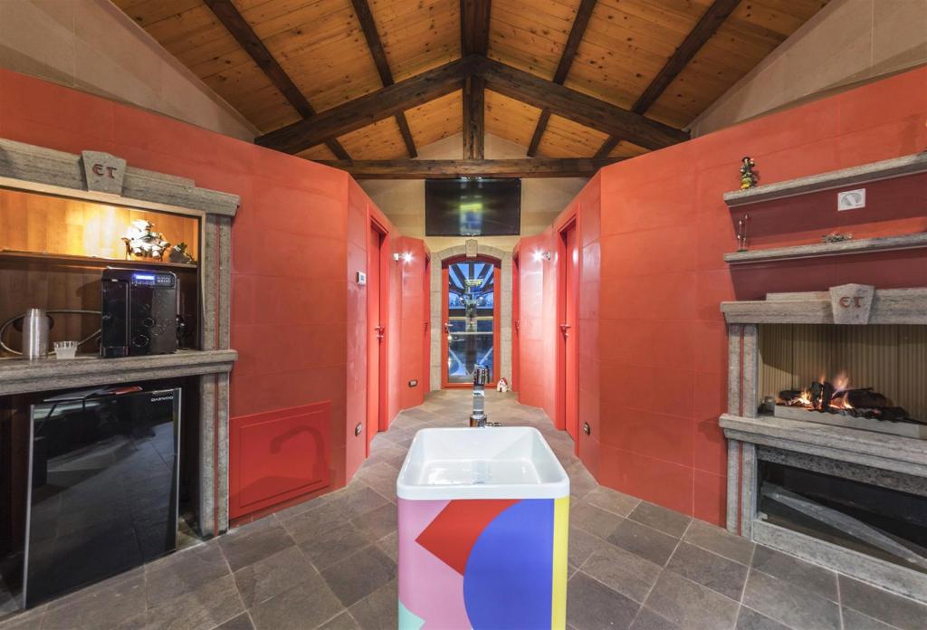 Kuchyň nebo kuchyňský kout v ubytování Traldi Resort