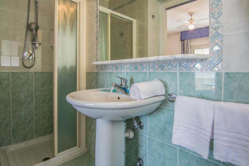 Koupelna v ubytování Hotel Doriana