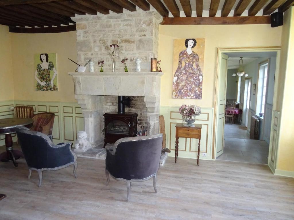 Posezení v ubytování Manoir De Savigny