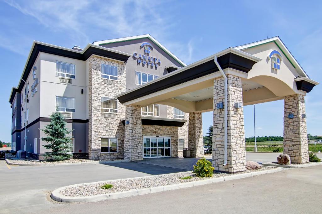 a rendering of the front of a hotel at Canalta Hotel Shaunavon in Shaunavon