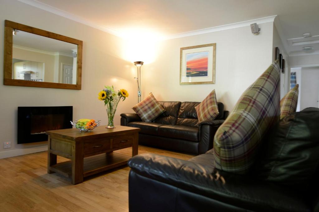 Posezení v ubytování Birchbrae Highland Lodges