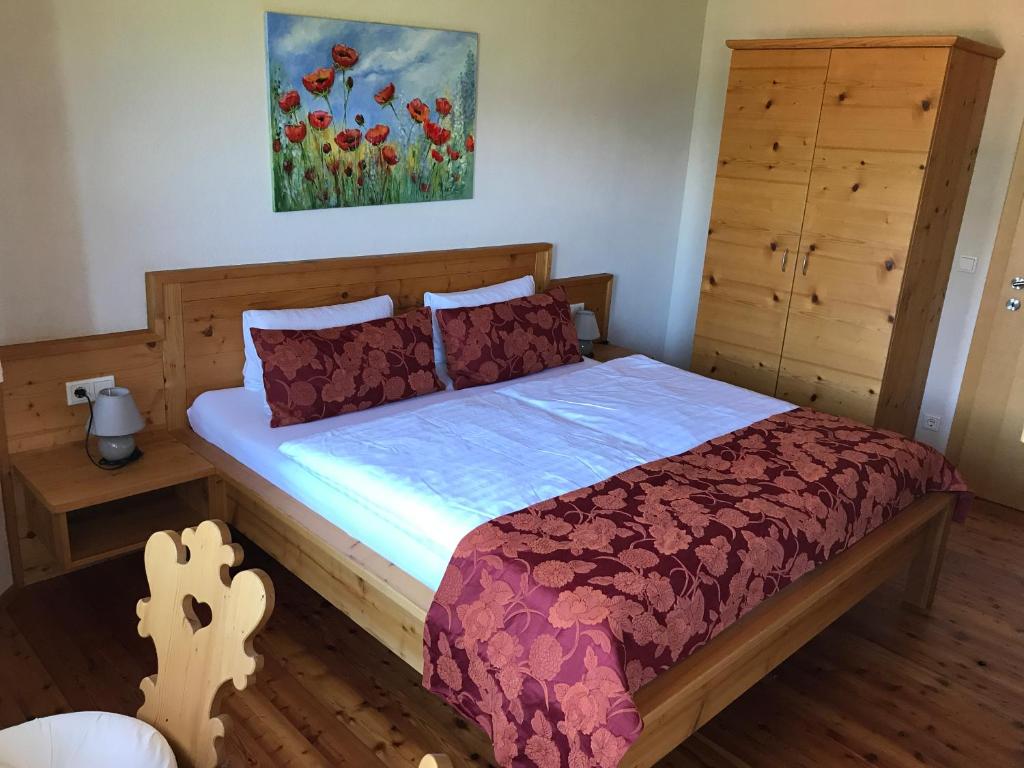 Postel nebo postele na pokoji v ubytování Oberwinklgut
