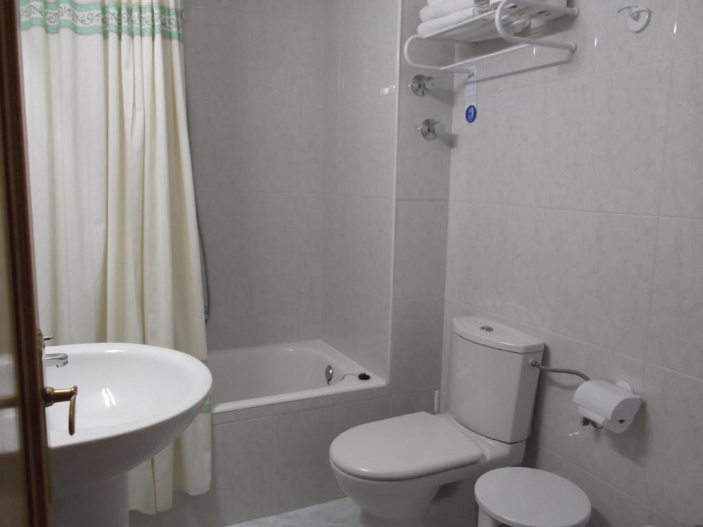 Koupelna v ubytování Hotel Escalar