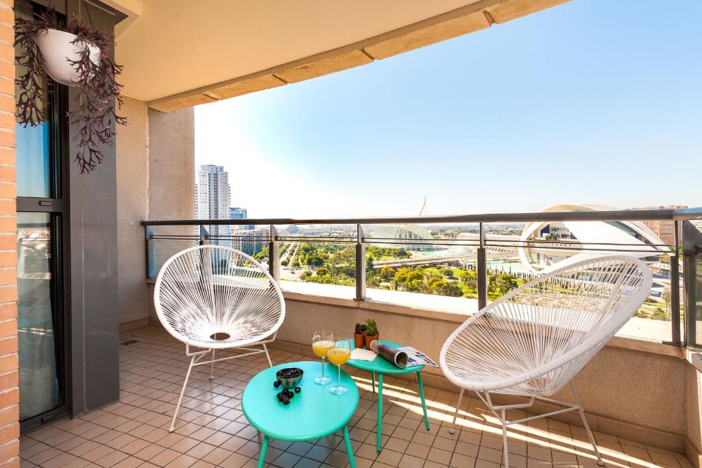 Balkon ili terasa u objektu ApartUP Green Opera Views