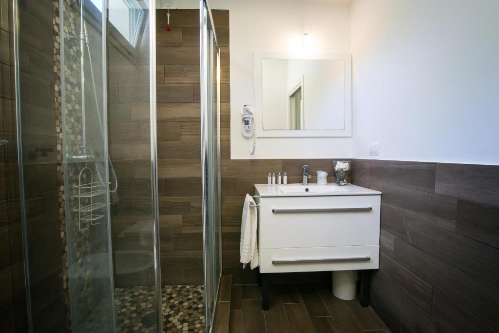 Koupelna v ubytování Hotel La Torraccia
