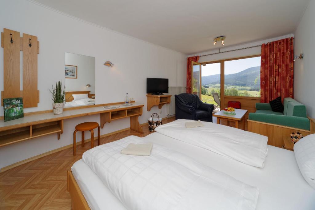 TV a/nebo společenská místnost v ubytování Osserhotel - B&B am Osser