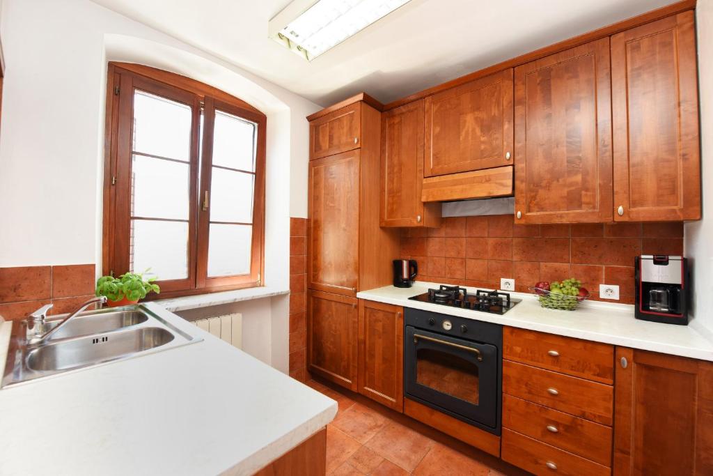 Kuchyň nebo kuchyňský kout v ubytování Apartment House Senna