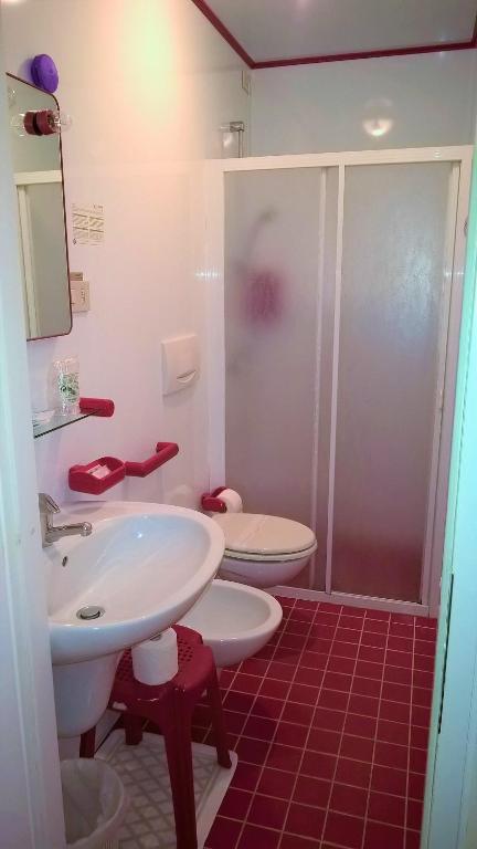 Koupelna v ubytování Hotel Zoldana