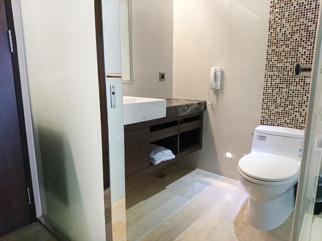 Koupelna v ubytování Century Hotel Taoyuan