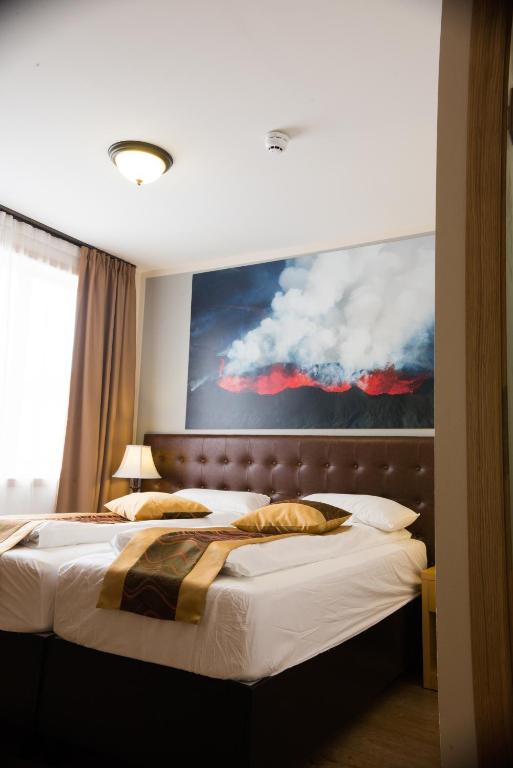 Postel nebo postele na pokoji v ubytování Hotel Jazz - By Keflavik Airport - Reykjavik - Iceland