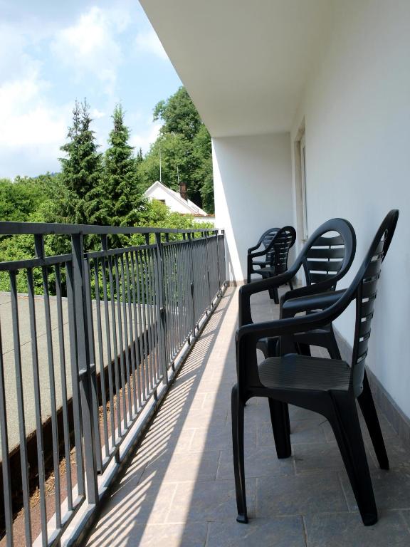 Balkón nebo terasa v ubytování Penzion Horinka Velké Losiny