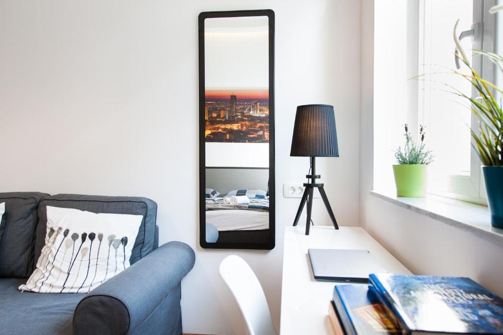 Posezení v ubytování LOOX apartments Hatzova