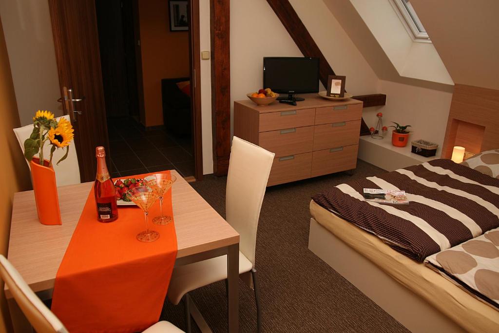 TV a/nebo společenská místnost v ubytování Penzion a relax centrum Andělka