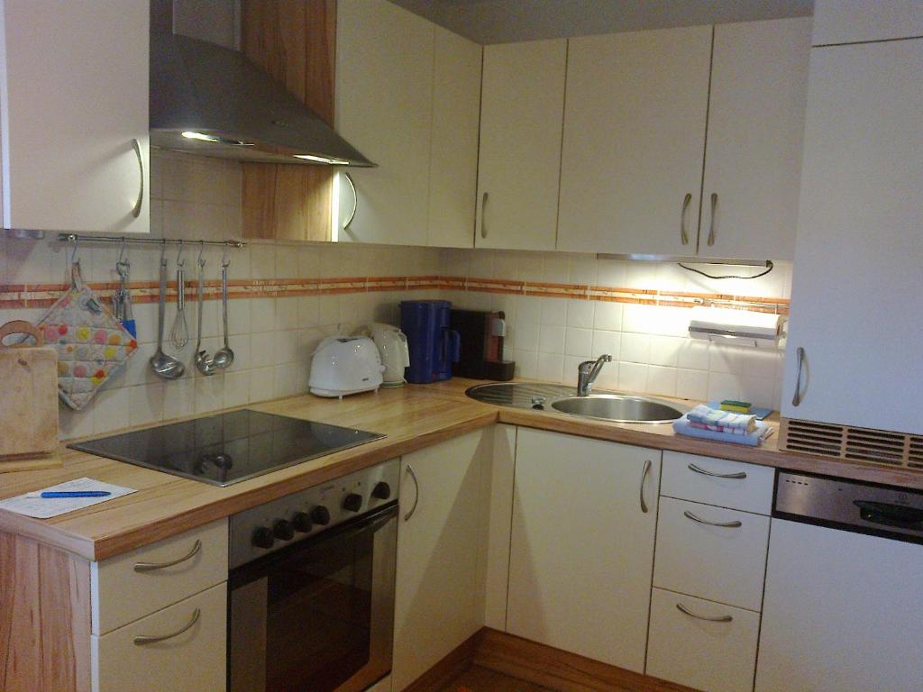 Kuchyň nebo kuchyňský kout v ubytování Ferienhaus Elisabeth