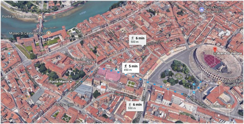 Nespecifikovaný výhled na destinaci Verona nebo výhled na město při pohledu z bed and breakfast