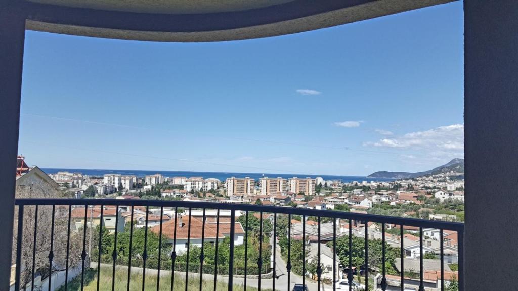 a view of a city from a balcony at Apartment Vujačić in Bar