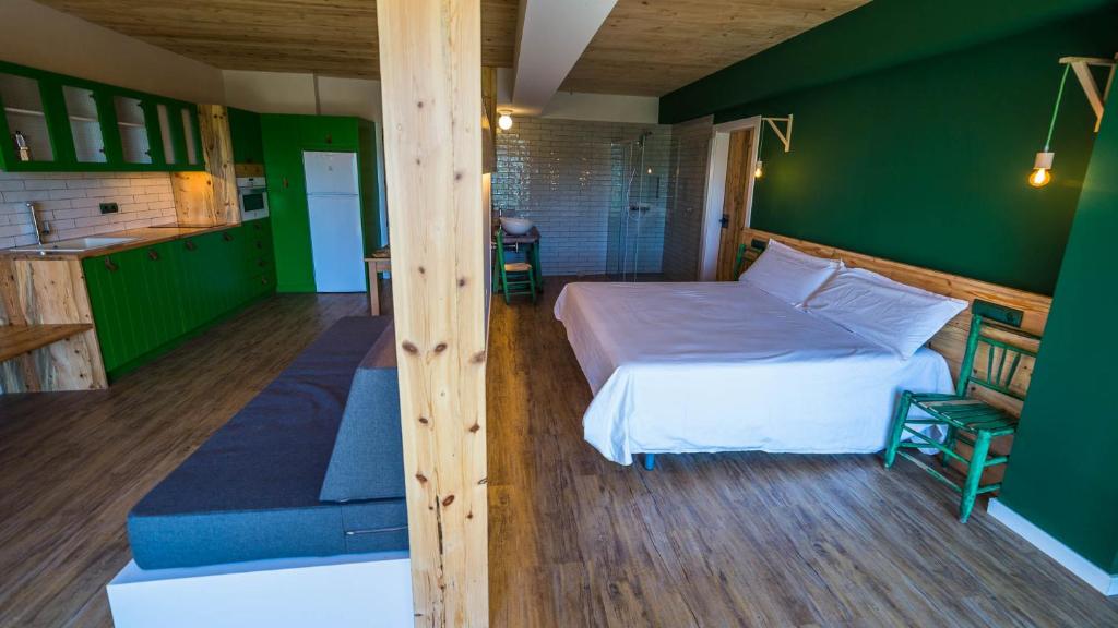 Posteľ alebo postele v izbe v ubytovaní Casa Rural Cal Rossa de Taus SPA