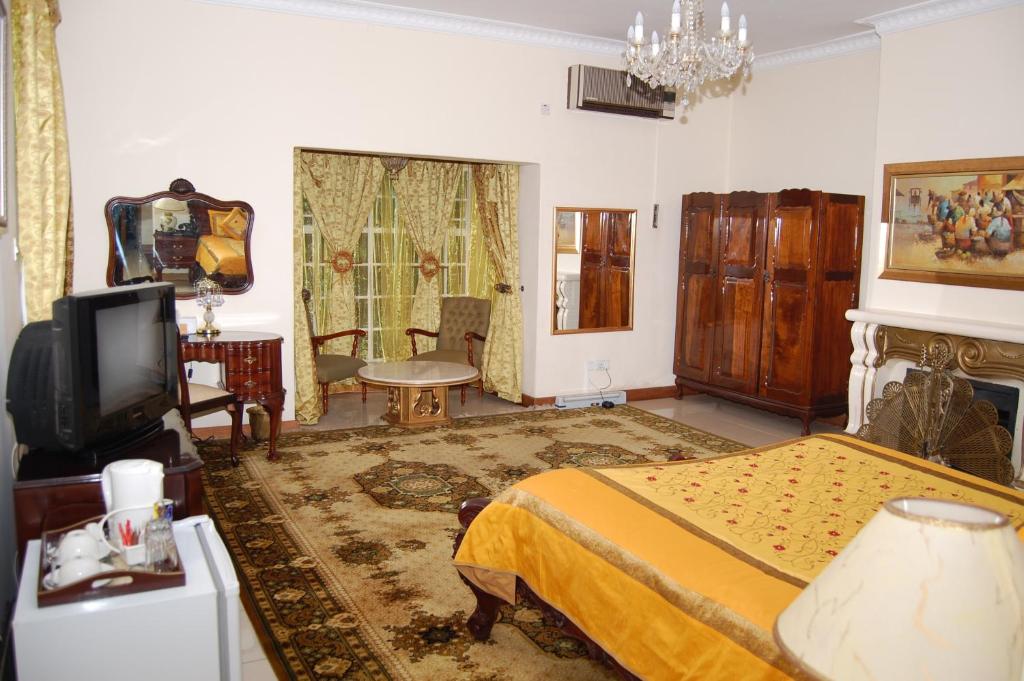 TV a/nebo společenská místnost v ubytování Falcon Crest Suites
