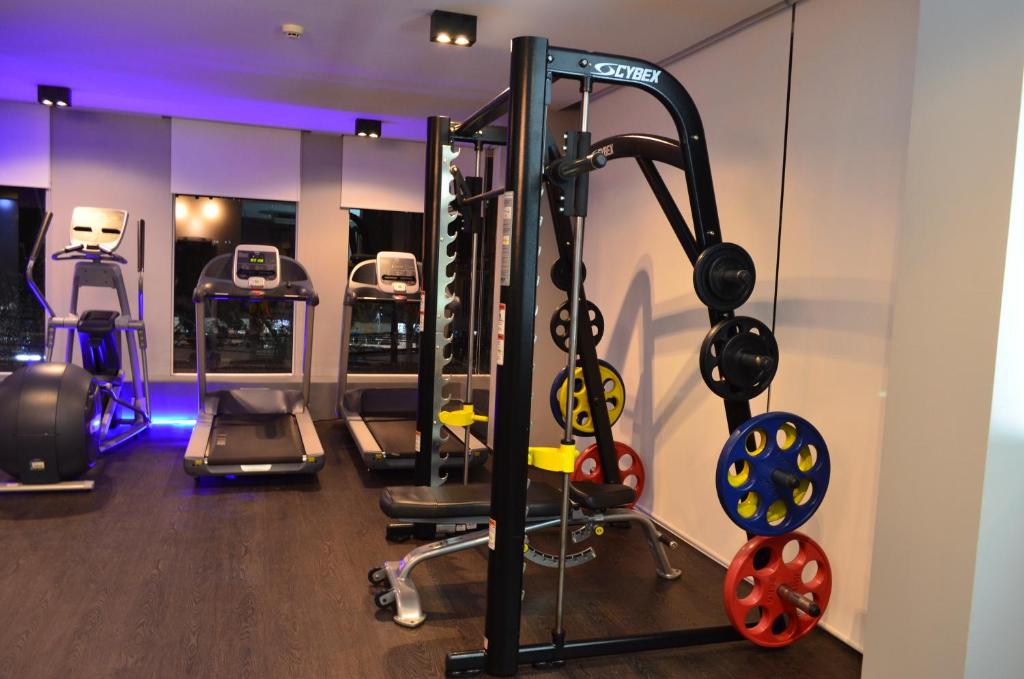 Fitness centrum a/nebo fitness zařízení v ubytování Slive Hotel