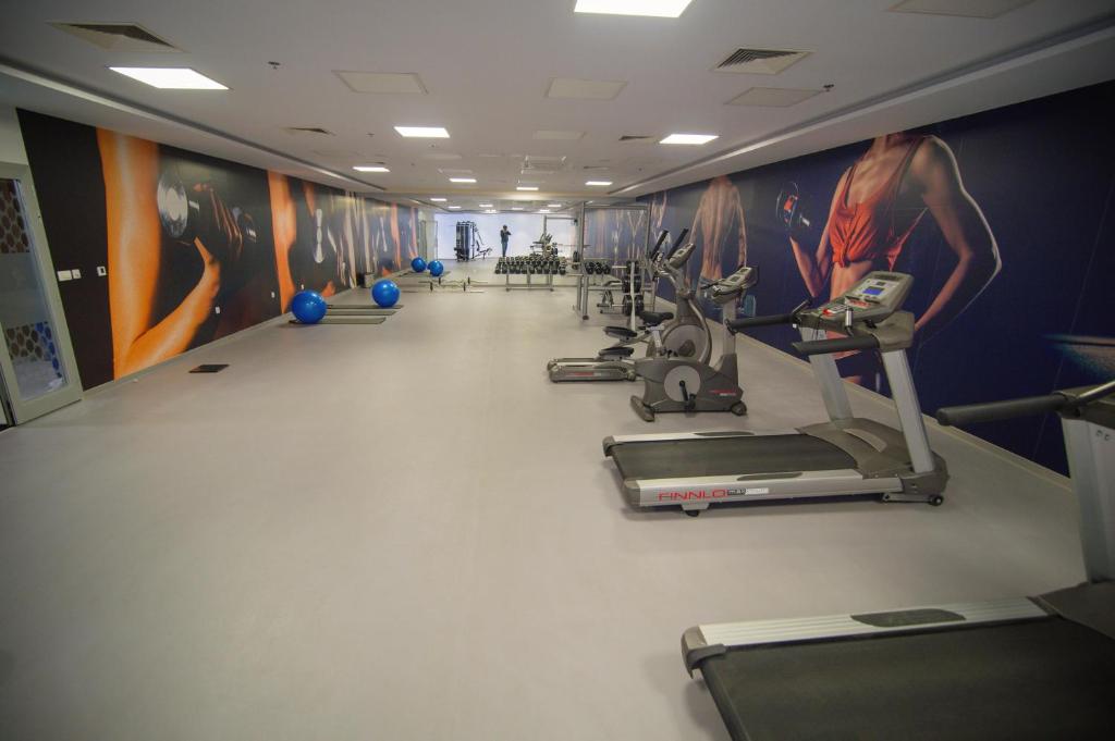 Fitness centrum a/nebo fitness zařízení v ubytování Hotel Mepas
