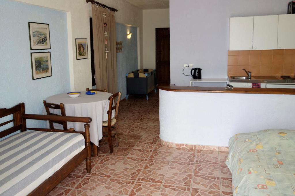 Kuchyň nebo kuchyňský kout v ubytování Cretan Village Hotel