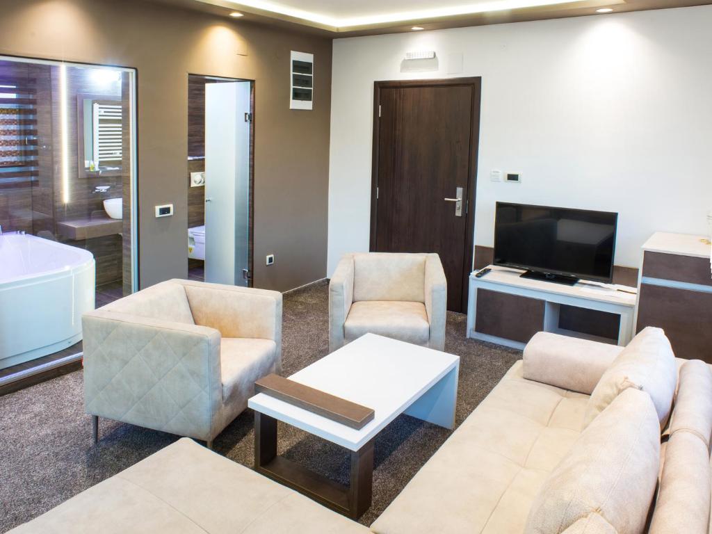 Posezení v ubytování Hotel & Restaurant Ponte Bianco