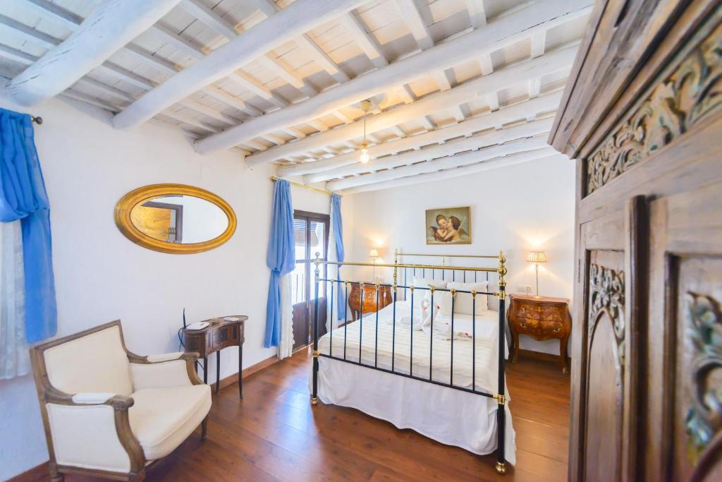 Postel nebo postele na pokoji v ubytování Casa Spa La Agueda y Robledo