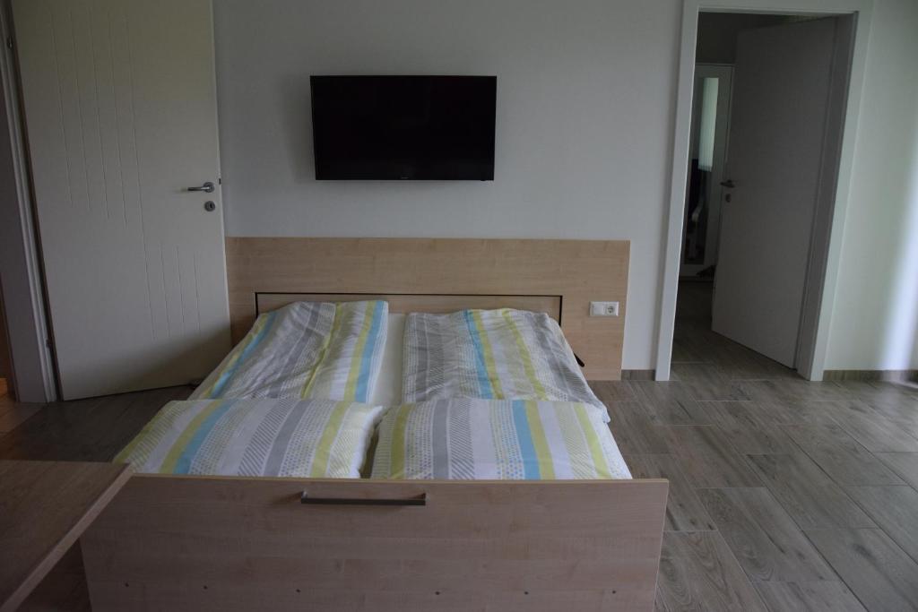 Postel nebo postele na pokoji v ubytování Ferienwohnung Albel