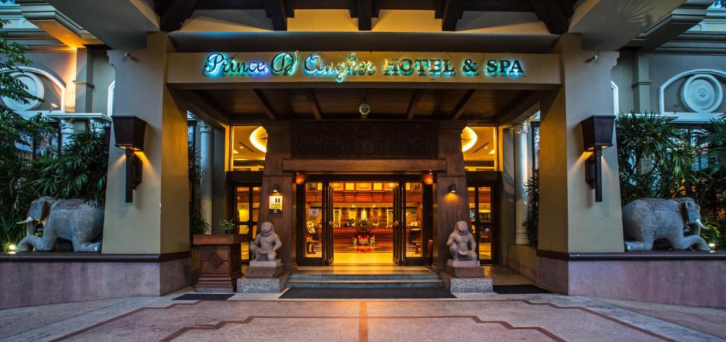 a building with a sign that reads palace of congress hotel and spa at Prince Angkor Hotel & Spa in Siem Reap