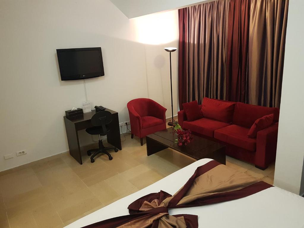 Posezení v ubytování Bliss 3000 Furnished Studios