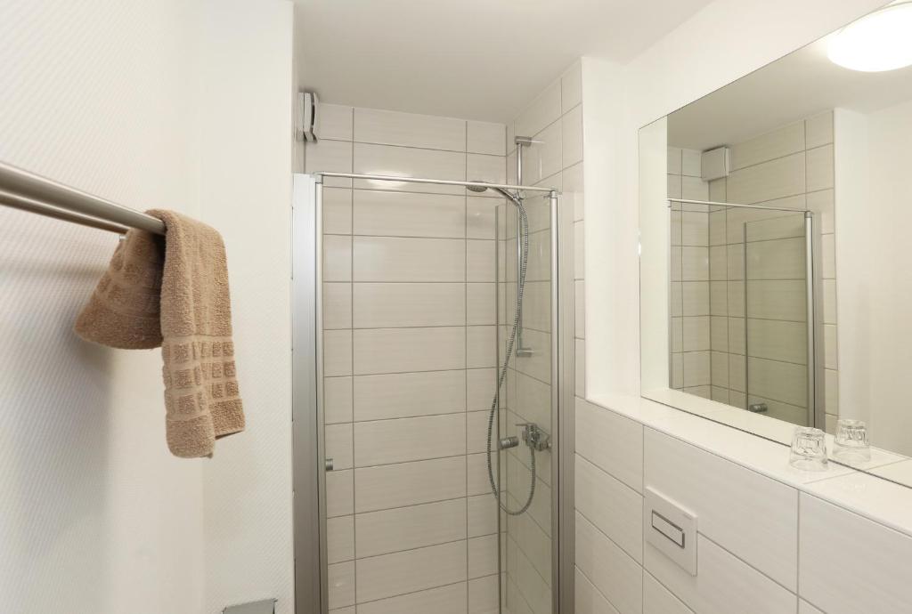 Koupelna v ubytování Hotel Schillerquartier
