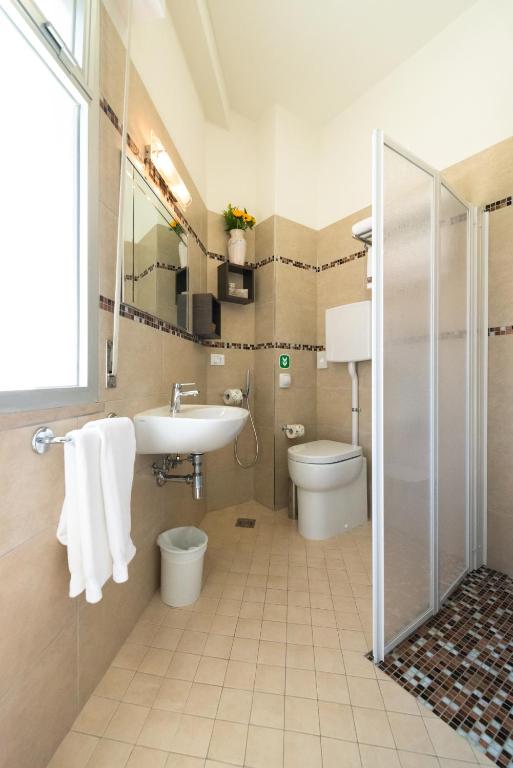 Koupelna v ubytování Hotel Lem-Casadei