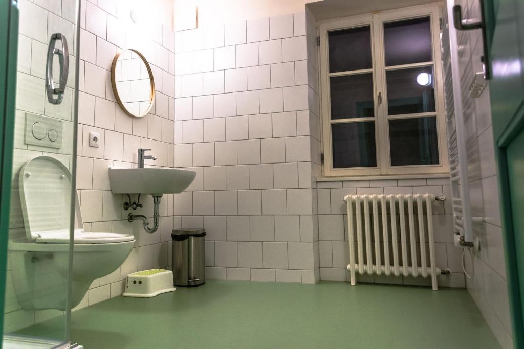 Koupelna v ubytování Pivovar Trautenberk