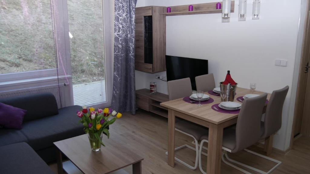 Telewizja i/lub zestaw kina domowego w obiekcie Všemina Apartman