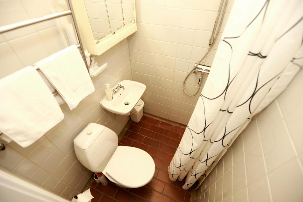 Koupelna v ubytování Hotel 9 små hjem