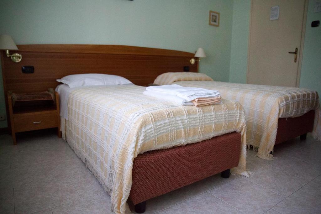 Postel nebo postele na pokoji v ubytování Hotel Trieste