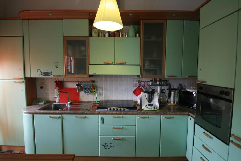 Kuchyň nebo kuchyňský kout v ubytování B&B Frontepista