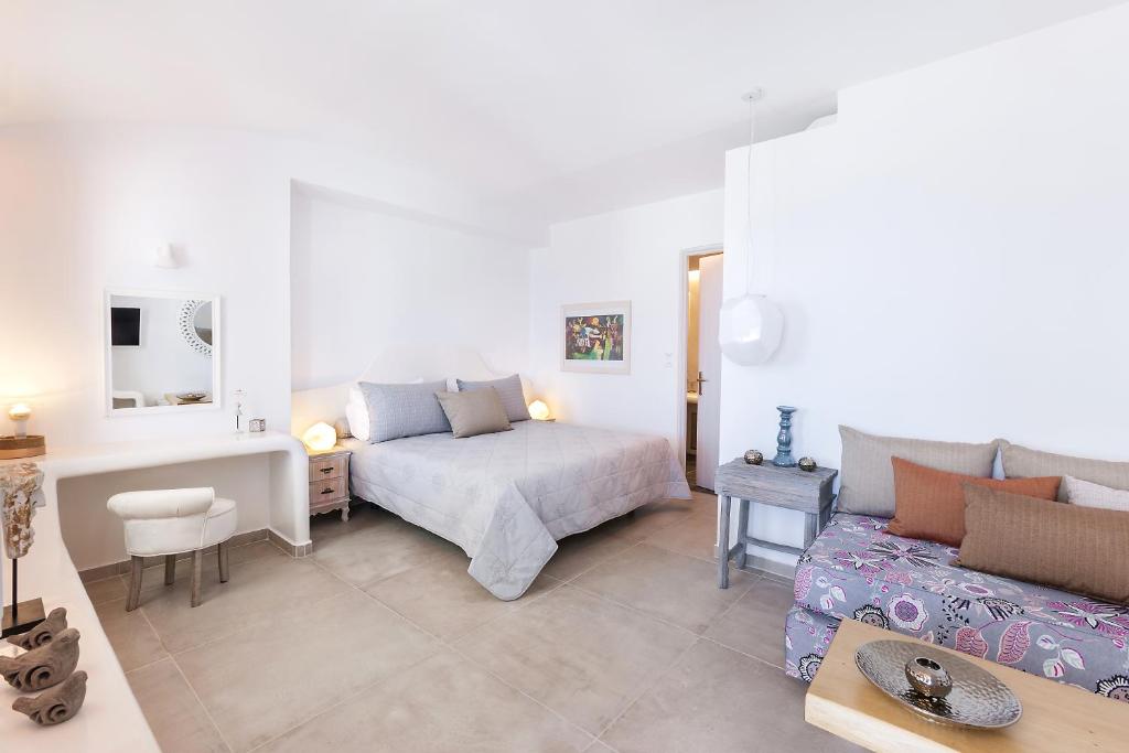 Voodi või voodid majutusasutuse Santorini Secret Premium toas